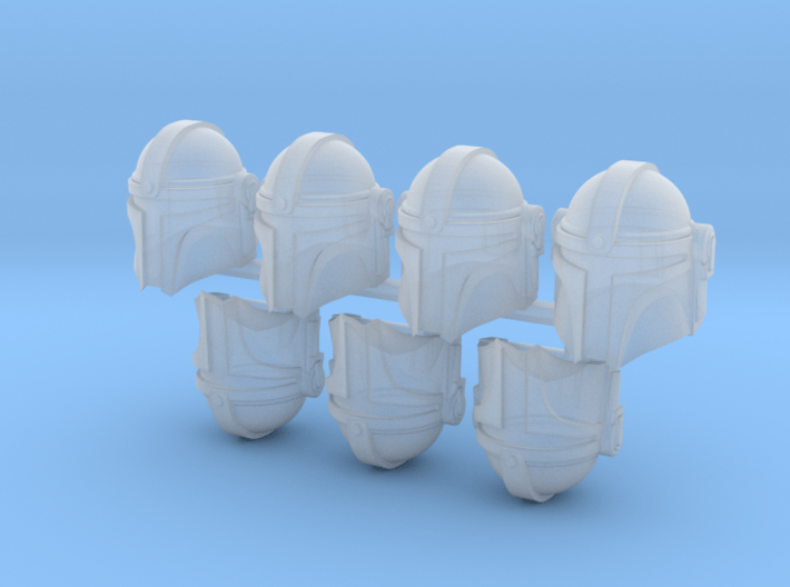 Manly Man Bucketheads (x7) 3d printed 