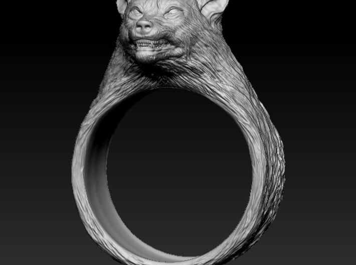 Wolf Ring size 7,5 3d printed 