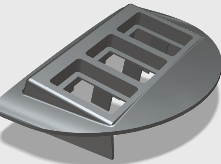 3xTSP Ash Tray Pod (Angled &amp; Rounded) 3d printed