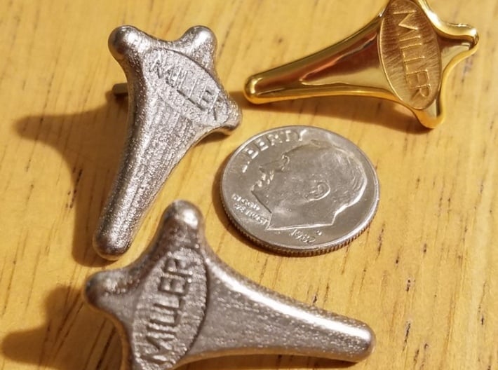 Miller Tie Tack Lapel Pin 3d printed 