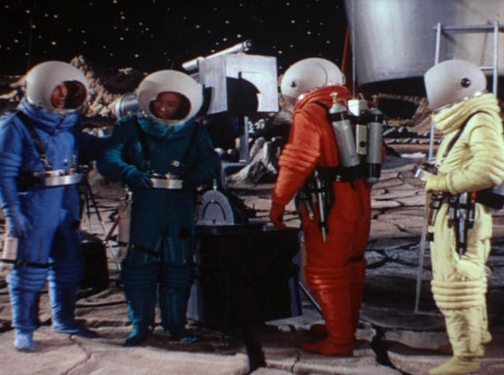 Vintage Moon Astronauts Set /  1:144 3d printed 