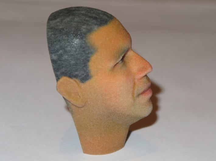 President Barack Obama Head in Full Color 3d printed 