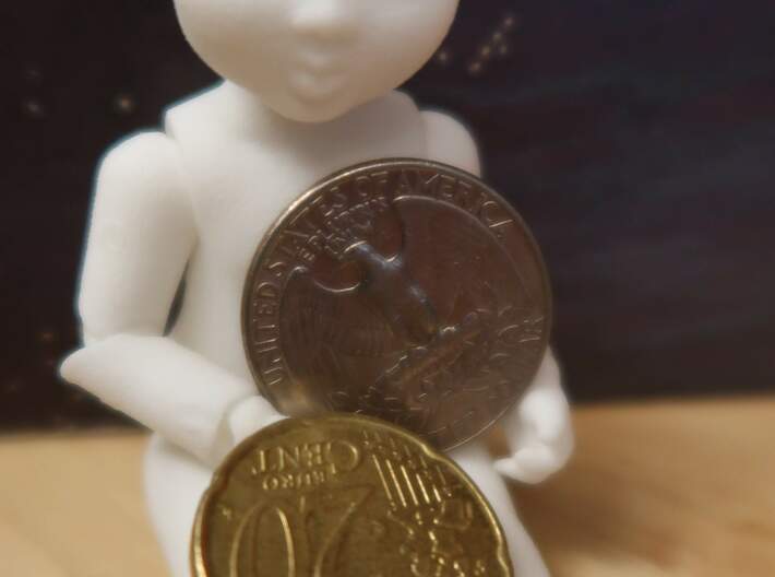 "Dion" 10cm full ball jointed doll with eyes 3d printed 