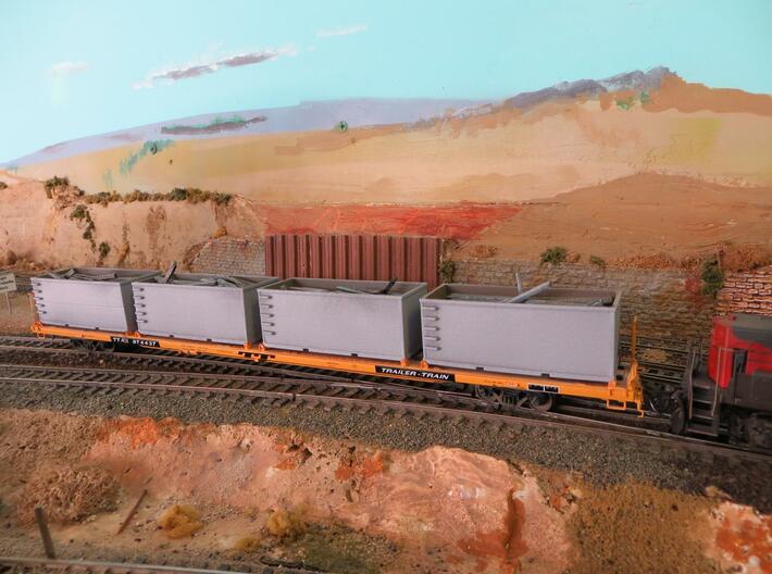 N scale 1/160 Tie or Dirt Railroad Container (sing 3d printed My thanks to Jon C for the photo of his Tie-Tubs on a flatcar.
