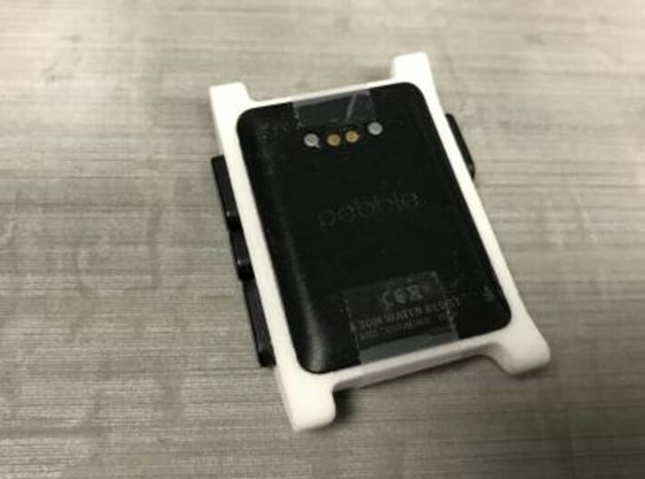 Pebble 2 Smartwatch Replacement Case 3d printed showing  assembled case before back stuck on (parts not included)