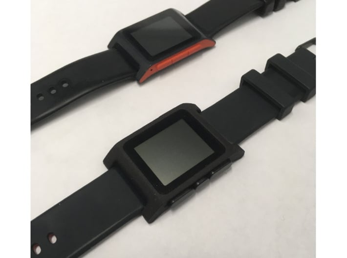Pebble 2 Smartwatch Replacement Case 3d printed Side by side with the original (case only: P2 and parts not included)