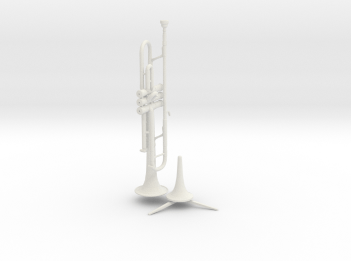 Michael's Mini Trumpet (with Stand) 3d printed 