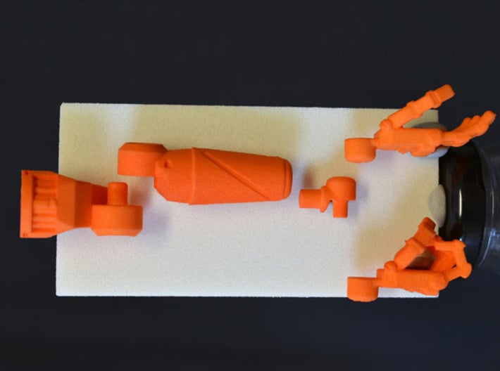 PRHI Solid Arm Complete Kit - Right with Open Hand 3d printed 