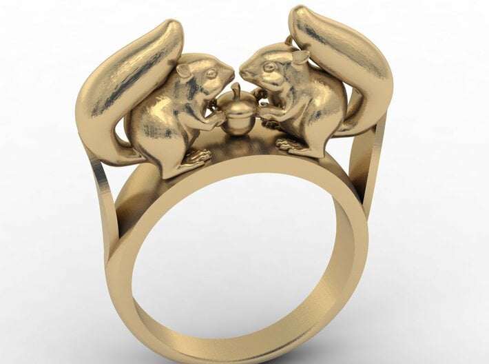 Squirrel Ring 3d printed Add a caption...