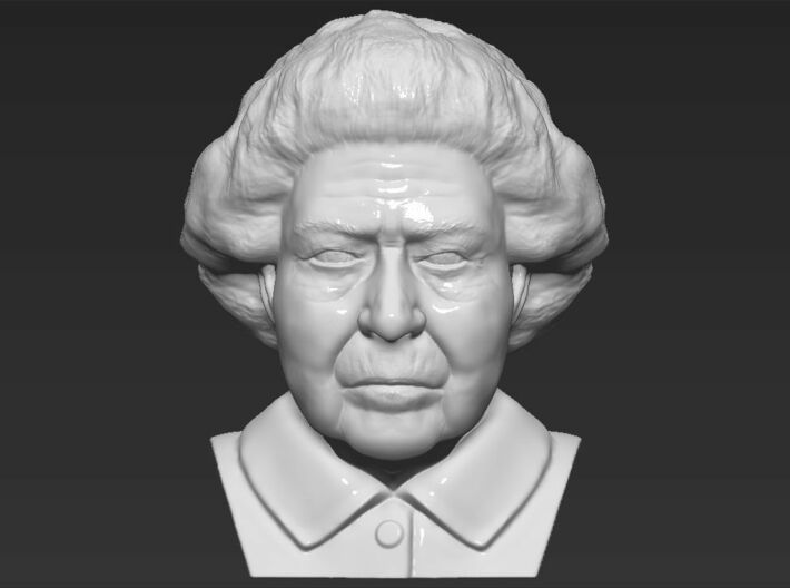 Queen Elizabeth bust 3d printed
