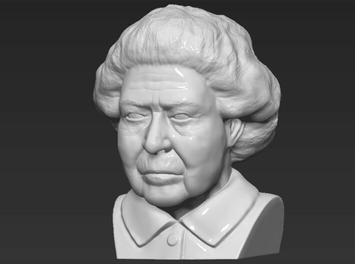 Queen Elizabeth bust  3d printed 