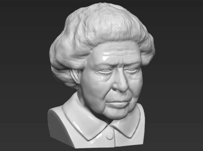 Queen Elizabeth bust  3d printed 