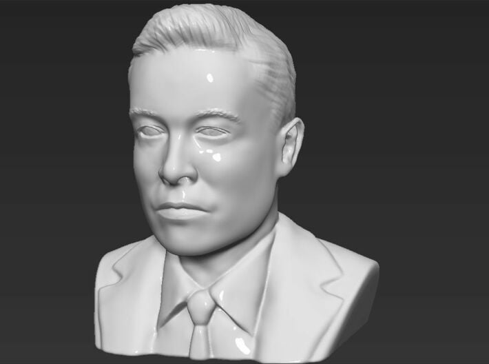 Elon Musk bust 3d printed 