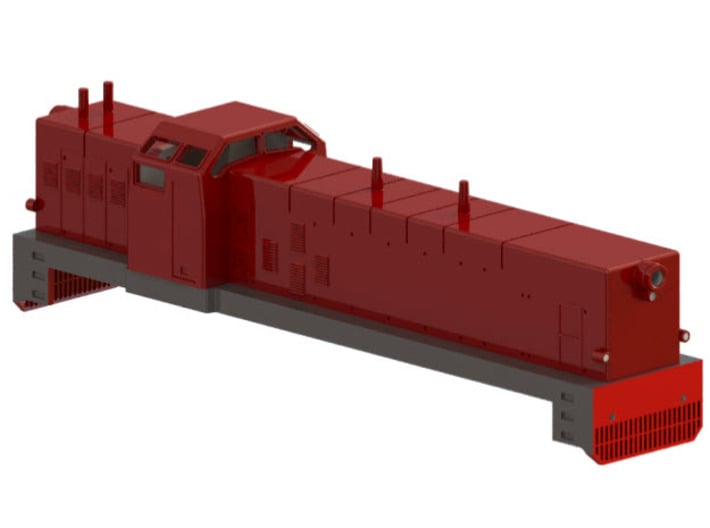 Swedish SJ diesel locomotive type T4 / T41- N-scal 3d printed CAD-model