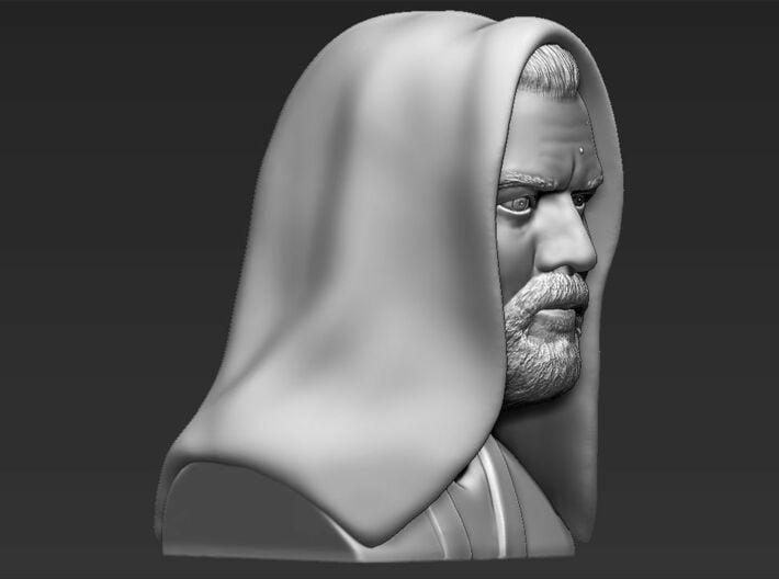 Obi Wan Kenobi bust from Star Wars 3d printed 