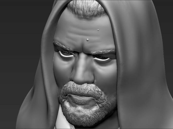 Obi Wan Kenobi bust from Star Wars 3d printed 