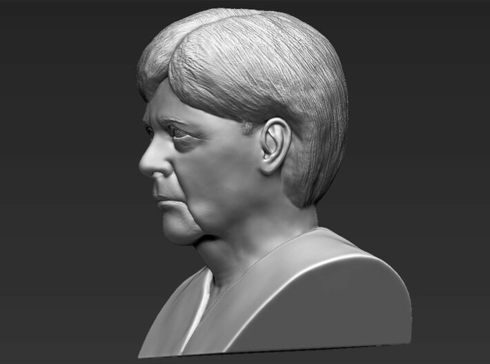 Angela Merkel bust 3d printed 