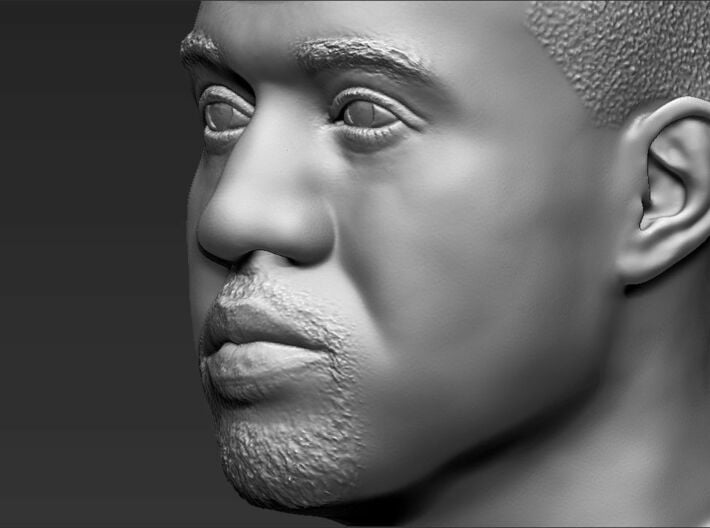 Kanye West bust 3d printed 