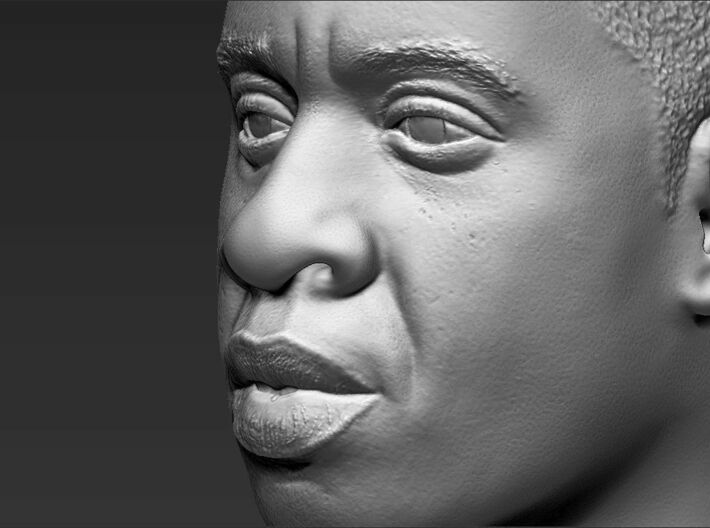 Jay-Z bust 3d printed 