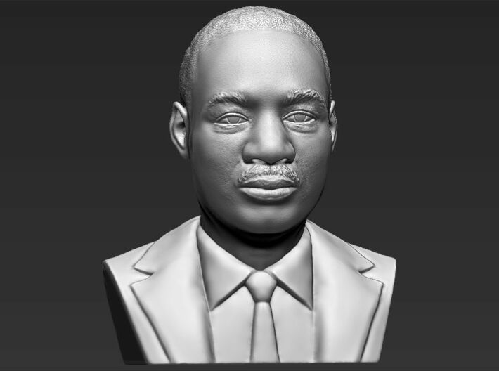 Martin Luther King bust 3d printed 