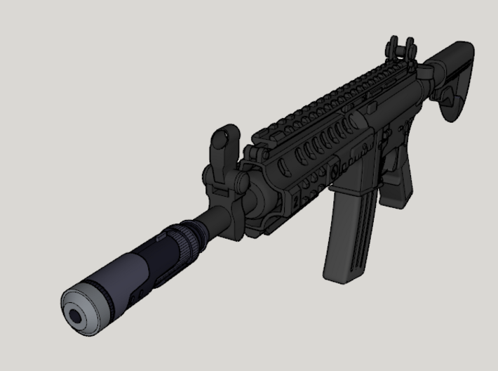 Vanquish Sniper Silencer (Hollow 14mm-) 3d printed