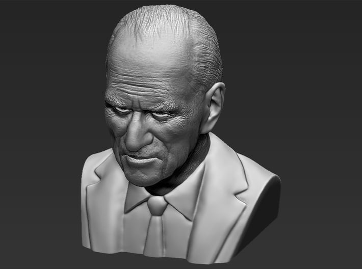Prince Philip bust 3d printed 