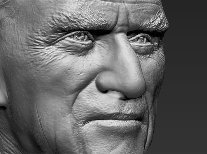 Prince Philip bust 3d printed 
