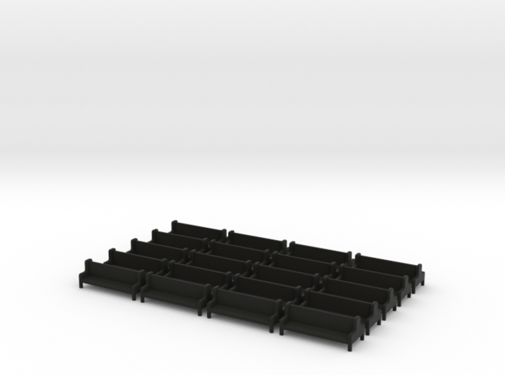HO Scale Waiting Room Bench Quantity 20 3d printed