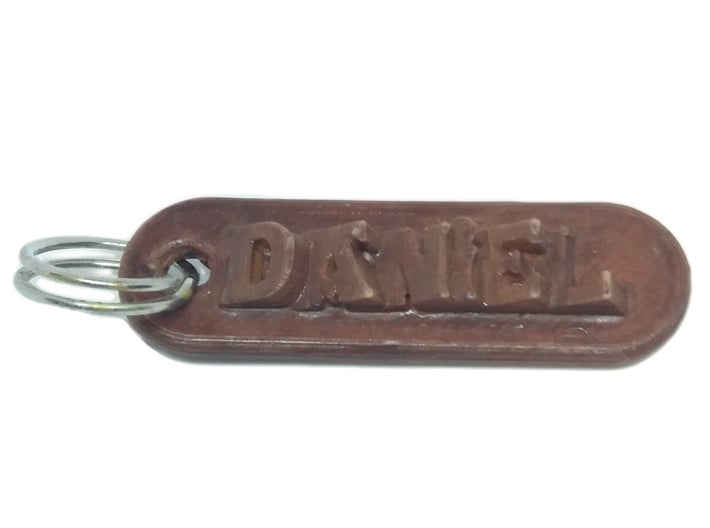 DANIEL Personalized keychain embossed letters 3d printed 