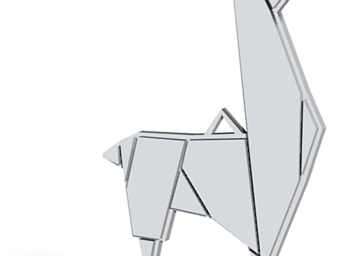 Origami Llama Pendant 3d printed 