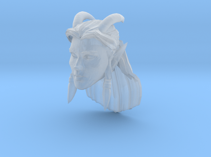 Elf Female Horned Head 1 3d printed Recommended