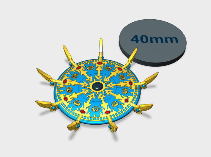 44mm Sorcerer's Disc - Scarab  3d printed Small = 1 Disc