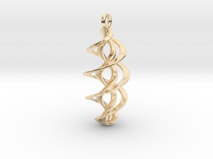 Pendant Twin Helix 3d printed