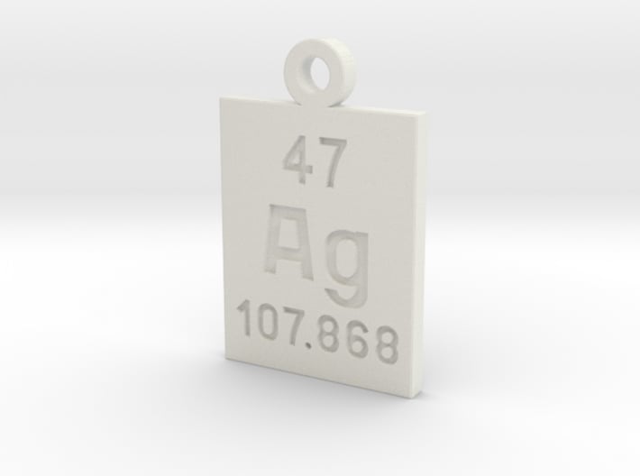 Ag Periodic Pendant 3d printed 