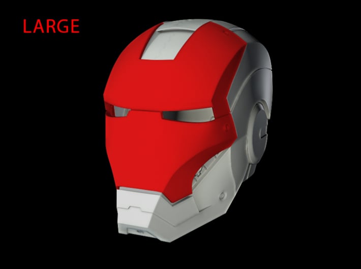 Iron Man Helmet - Face Shield (Large) 3 of 4 3d printed CG Render (Faceshield with full helmet)