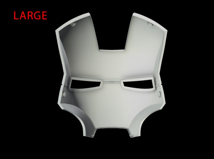 Iron Man Helmet - Face Shield (Large) 3 of 4 3d printed CG Render (Interior)