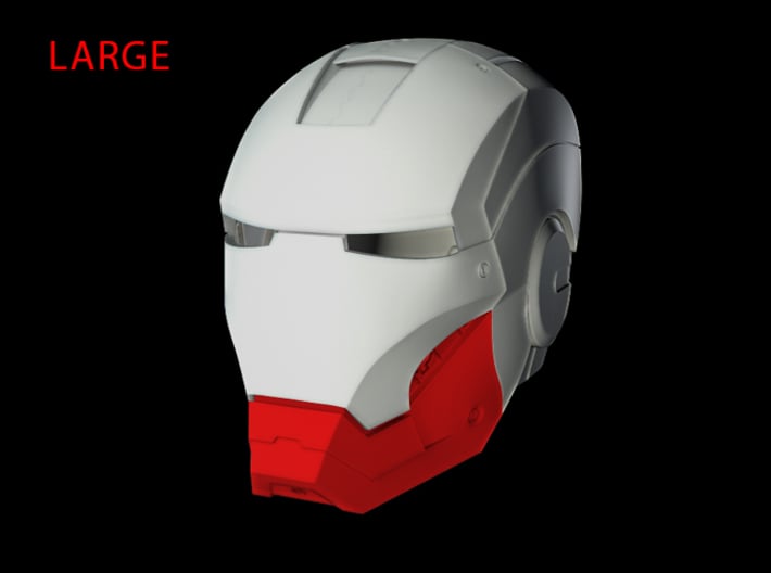 Iron Man Helmet - Jaw (Large) 4 of 4 3d printed CG Render
