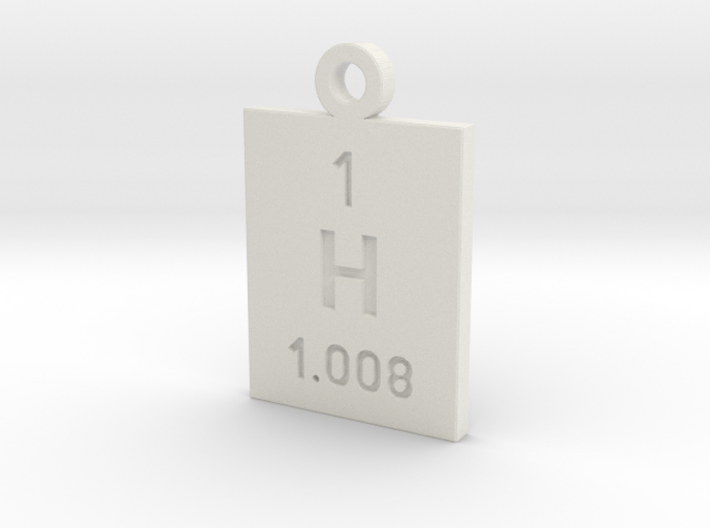 H Periodic Pendant 3d printed 