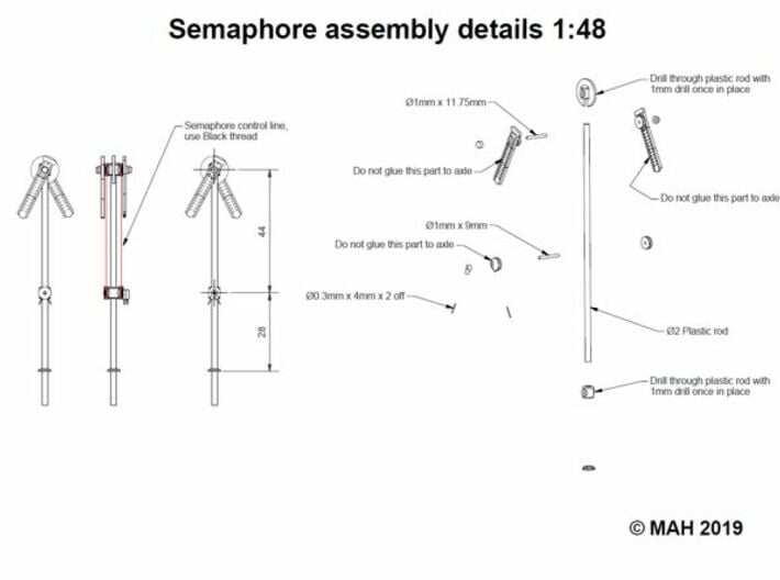Semaphore Kit 1/48 3d printed 