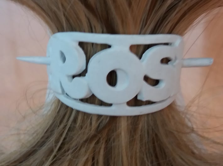 ROSI Personalized Oval Hair Stick Barrete 54x30mm 3d printed 