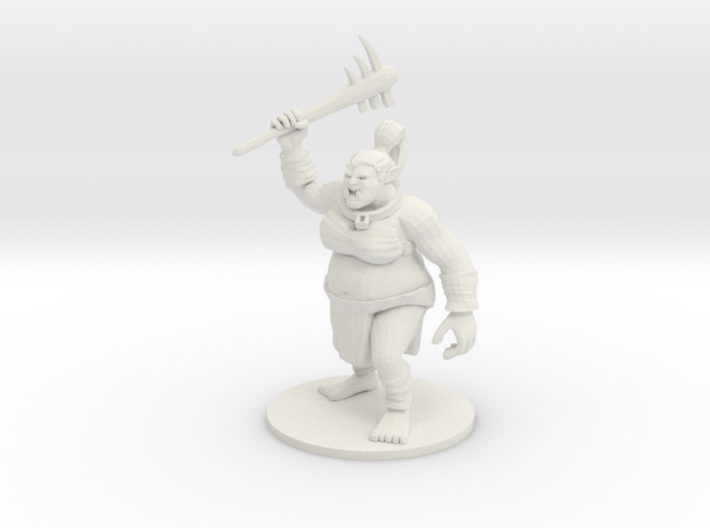 Female Ogre with Dented Head and Neck Harness 3d printed 