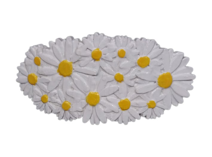 Hair Barrete with Daisies 60-76 3d printed 