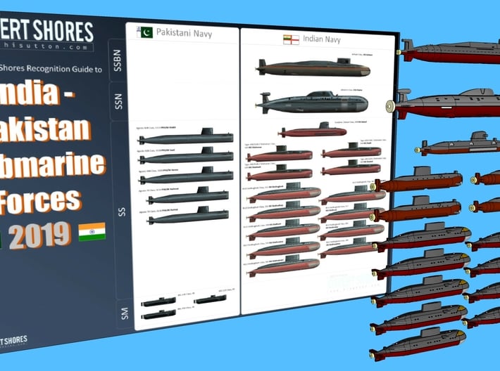 INDIAN NAVY SUBMARINE set full FH - 2400 3d printed 