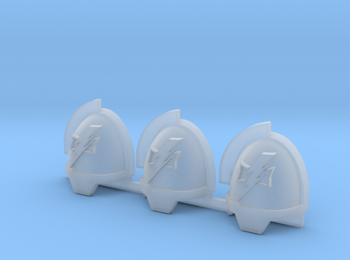 Lightning Warriors Aggressive pads x3 L 3d printed 