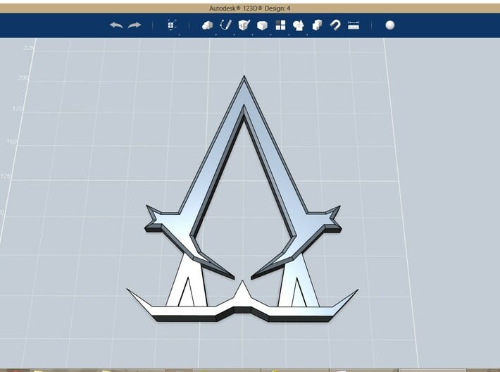 Assassins Creeed Symbol Display Piece 3d printed 