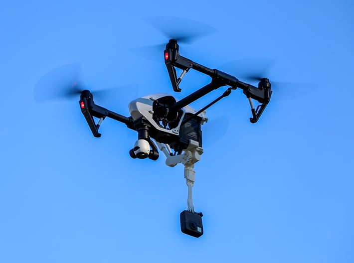 Retractable Camera Mount for Inspire 1 & 2  3d printed 