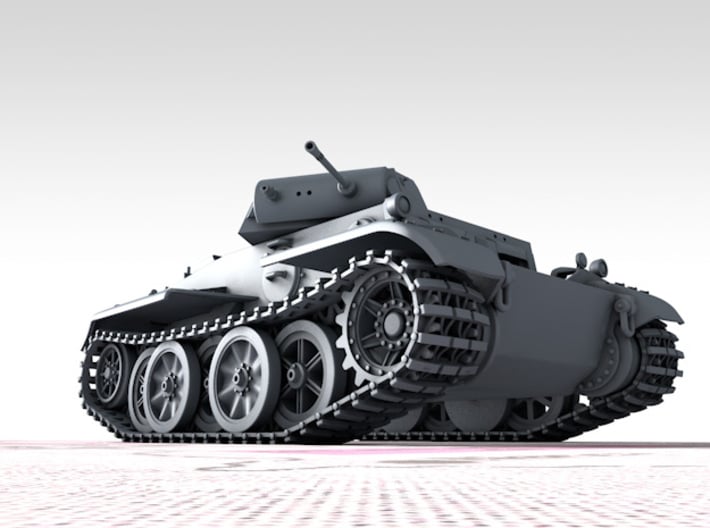 1/120 (TT) German Pz. Kpfw II Ausf J Recon. Tank 3d printed 3d render showing product detail