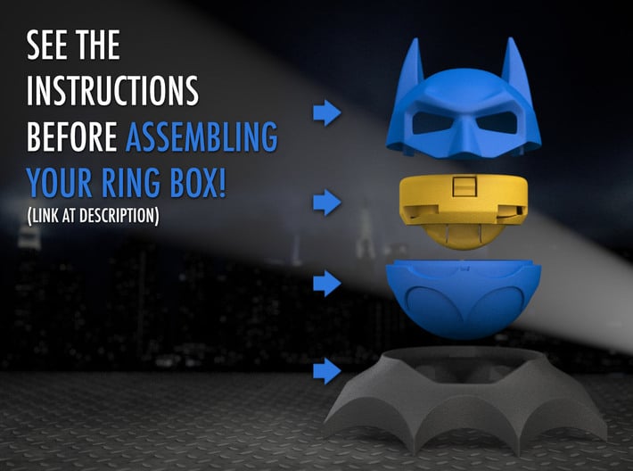BAT STAND for the Bat Ring Box 3d printed The Ring Box itself and the Insert Ring Holder are sold separately.