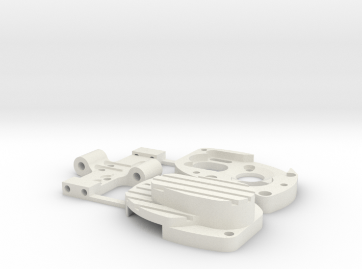 Losi 130/180 Motor Case and Base Assembly 3d printed 