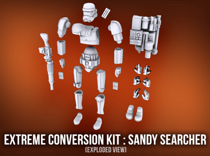 Extreme Conversion Kit : Sandy Searcher 3d printed 